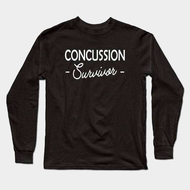 Concussion Survivor Long Sleeve T-Shirt by KC Happy Shop